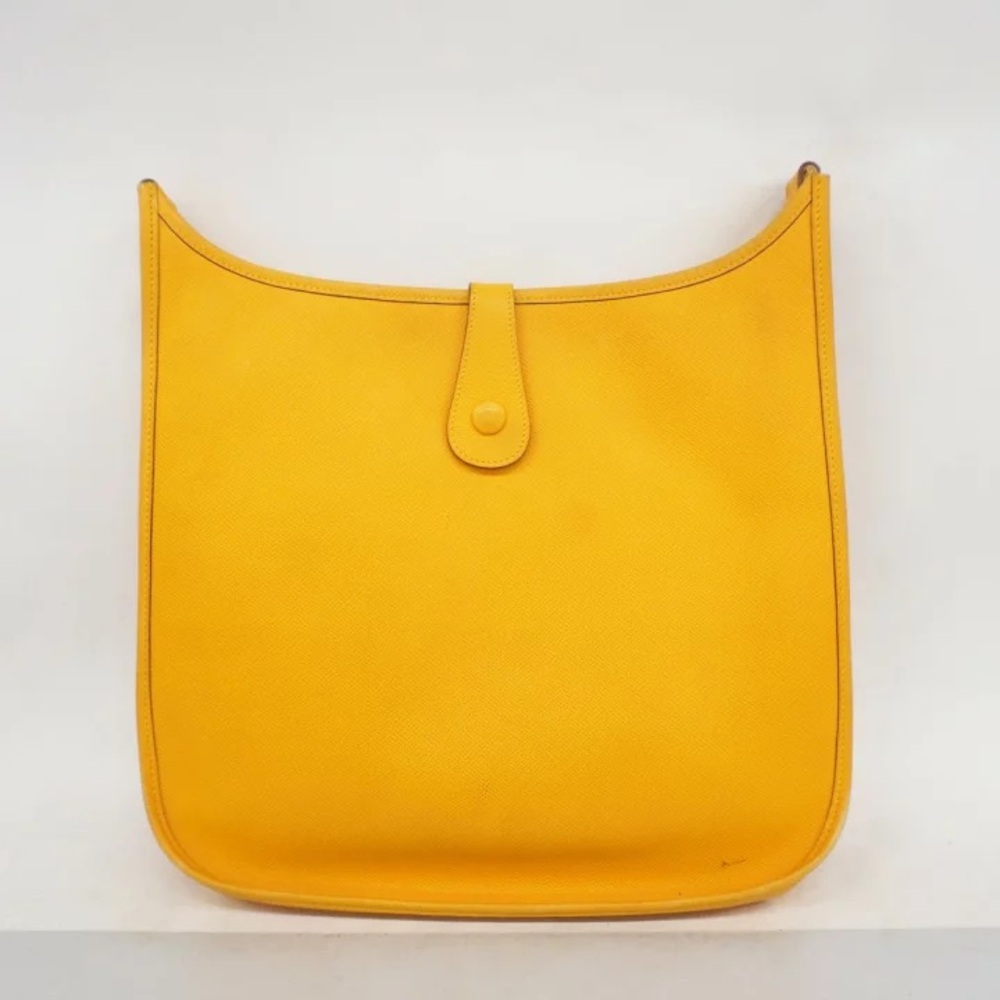 Authentic HERMES EVELYNE GM clemence Jaune Amber yellow crossbody bag - Picture 2 of 16